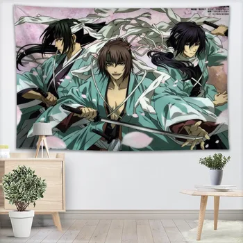 

Hakuouki Anime Wall Tapestry 3D Printing Custom Yoga/Office/Sofa Tapestry Bedspread For Kids Room College Dorm Decoration