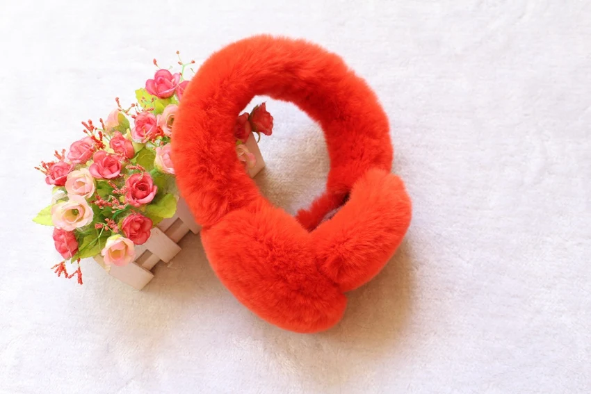 real rabbit fur winter earmuffs for girl (12)