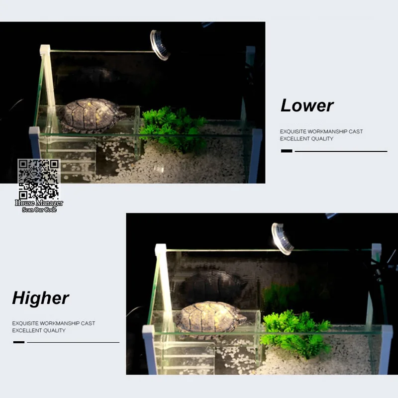 Черепаха нагревательный Светильник лампы 35/50 Вт для амфибии, переключатель Регулируемый держатель зажим-на издавать нагревательный светильник для черепаха