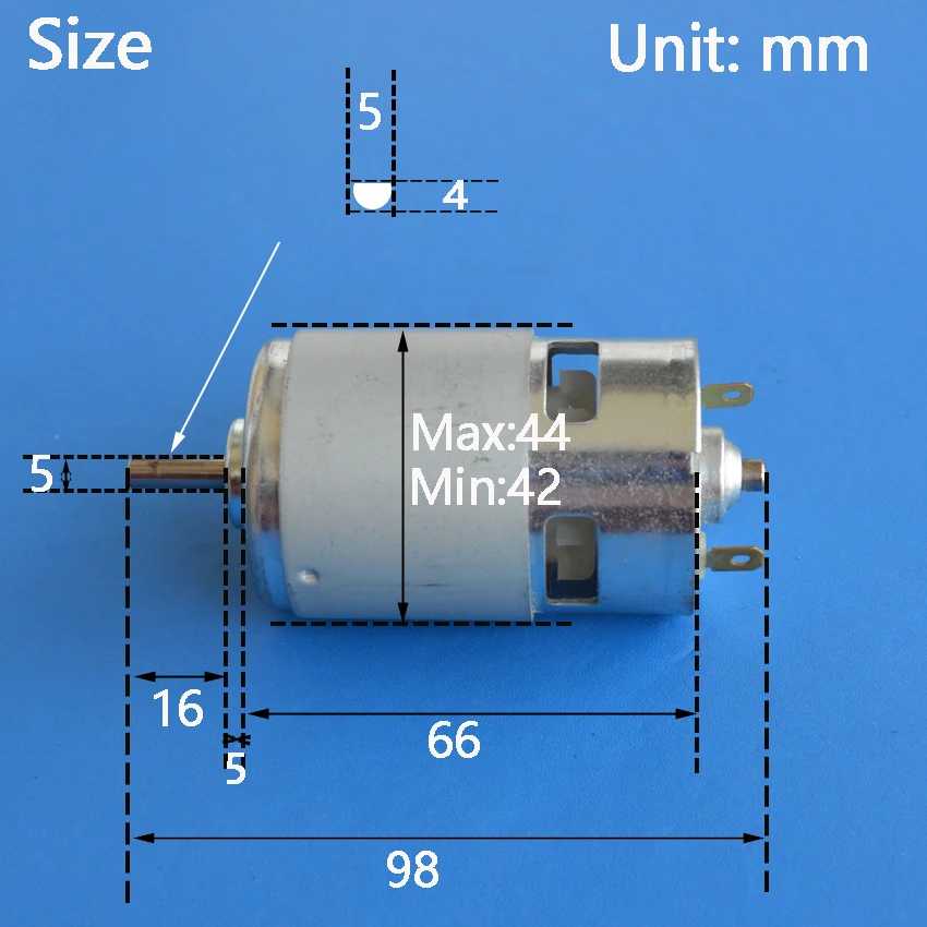 Nuevo DC 6 V 12 V 24 V 36 V 48 V Motor de Torque grande de alta potencia bajo ruido 775 herramientas de rodamiento de bolas de Motor