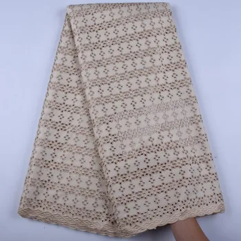 

Embroidery Design African Lace With Stones For Party & Wedding High Quality African Swiss Voile Cotton Lace Fabric Dress 1599B