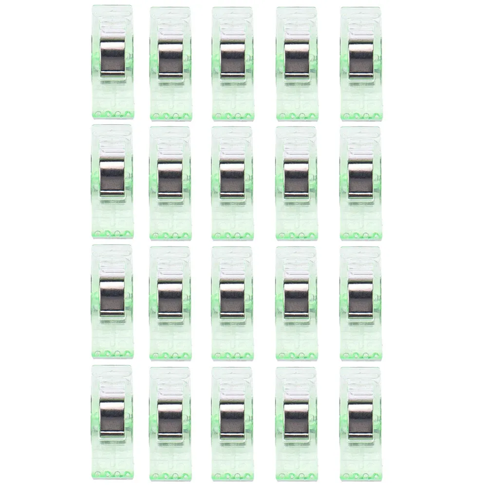 20 шт./компл. Швейные Ремесло Стёганое одеяло вязка Пластик зажимы пакет прищепка для декорирования вестибюлей зажимы Pegs - Цвет: Green