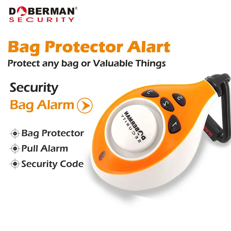 

Doberman Security Bag Protector Alarm Protect any Bag or Valuable With the Motion Sensor Alert Security Code Anti theft Alarm