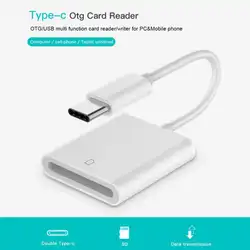 Портативный USB 3,1 type C USB-C для SD устройство чтения карт памяти адаптер кабель для Macbook samsung huawei Xiaomi