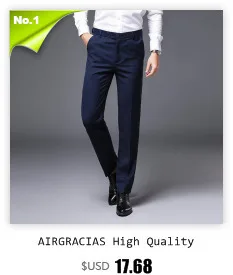 AIRGRACIAS Men Pants High Quality Cotton Casual Pants Stretch male trousers man long Straight Trousers solid color suit pant