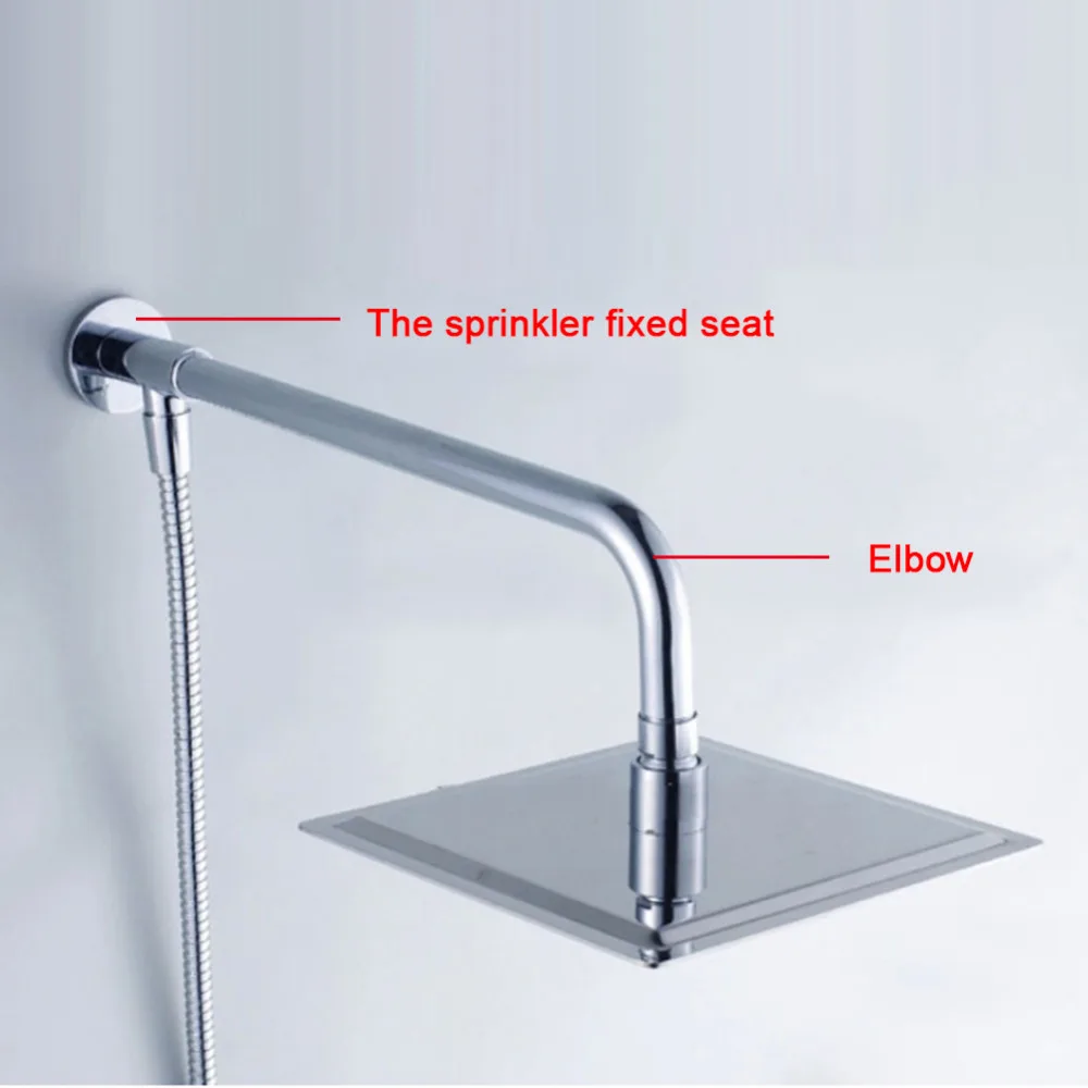 Free Shipping Wall Mount Brass Shower Arm Bathroom Concealed Install