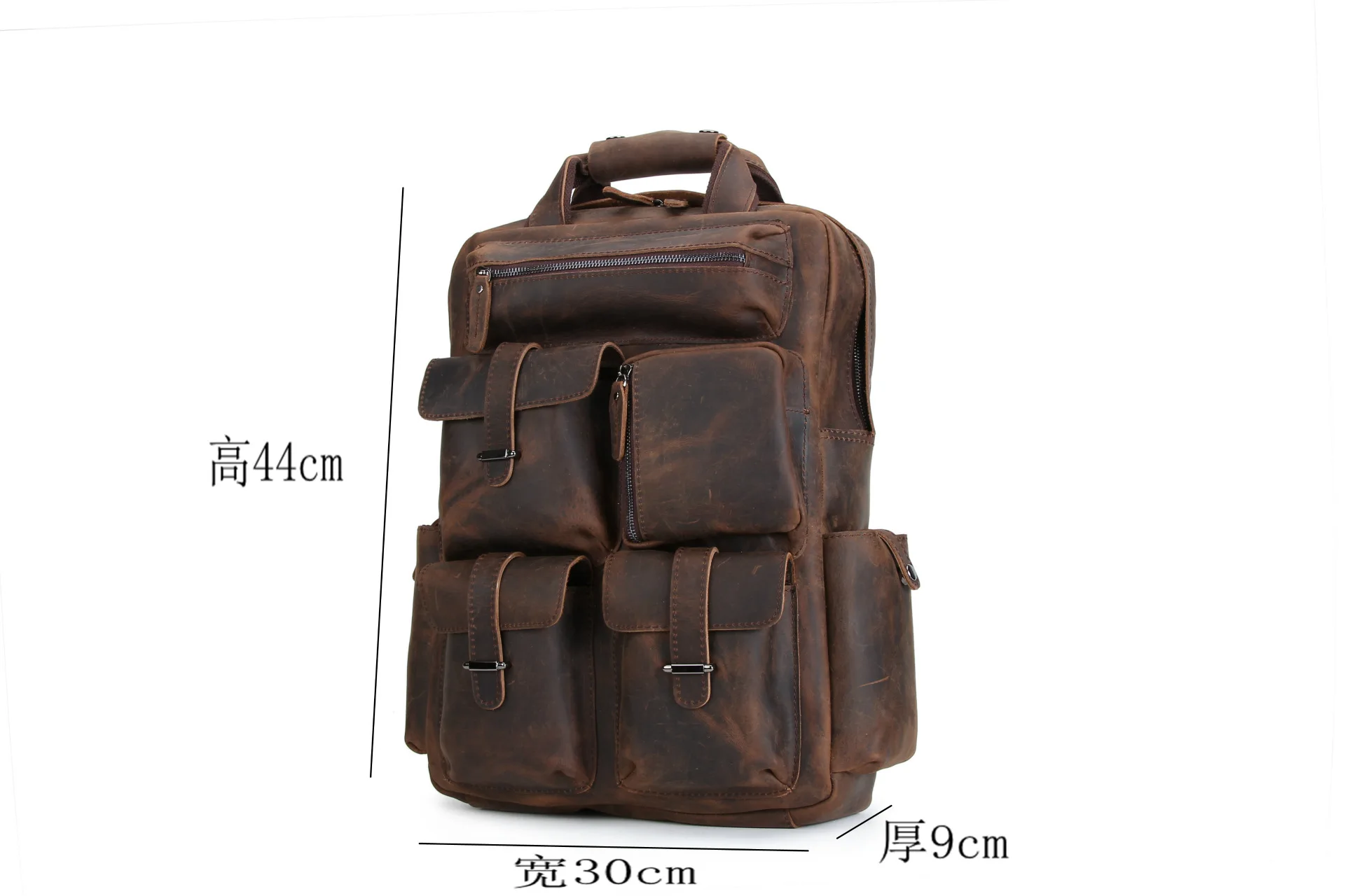 Мужская кожаная повседневная модная сверхмощная дорожная школьная Университетская Студенческая сумка для ноутбука, рюкзак, рюкзак