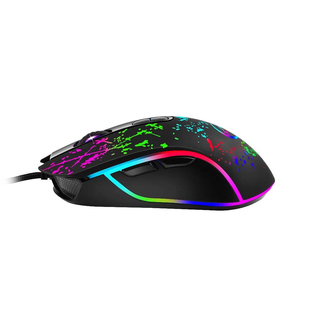 VOBERRY Механическая мышь игровая цветная подсветка USB Проводная оптическая мышь Эргономичный дизайн G819 ноутбук компьютер