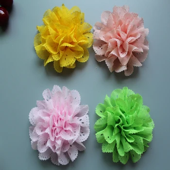 

Promotion Fabric Wavy Edge Hollow Out Flowers For Hairband DIY Girls Hair Accessories Without Clips 55ps/lot Free Shipping