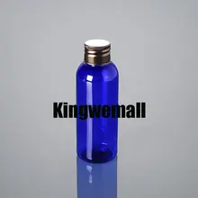 300 шт./лот Ёмкость 100 мл ПЭТ круглый Пластик воды масло бутылка с бронзового оксида Алюминий Крышки для косметической упаковки pbg40-1