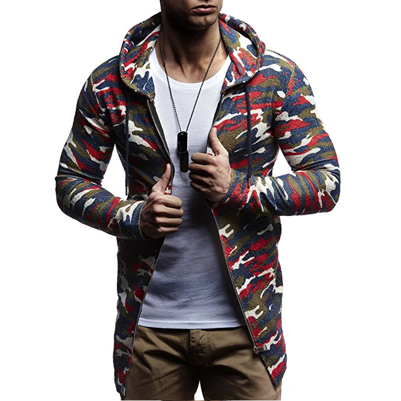 

New Hoodie Men Camouflage Printing Flannel Hip Hop Sweatshirt Fashion Mens Hoodies Brand Tracksuit Cotton Pullover Male