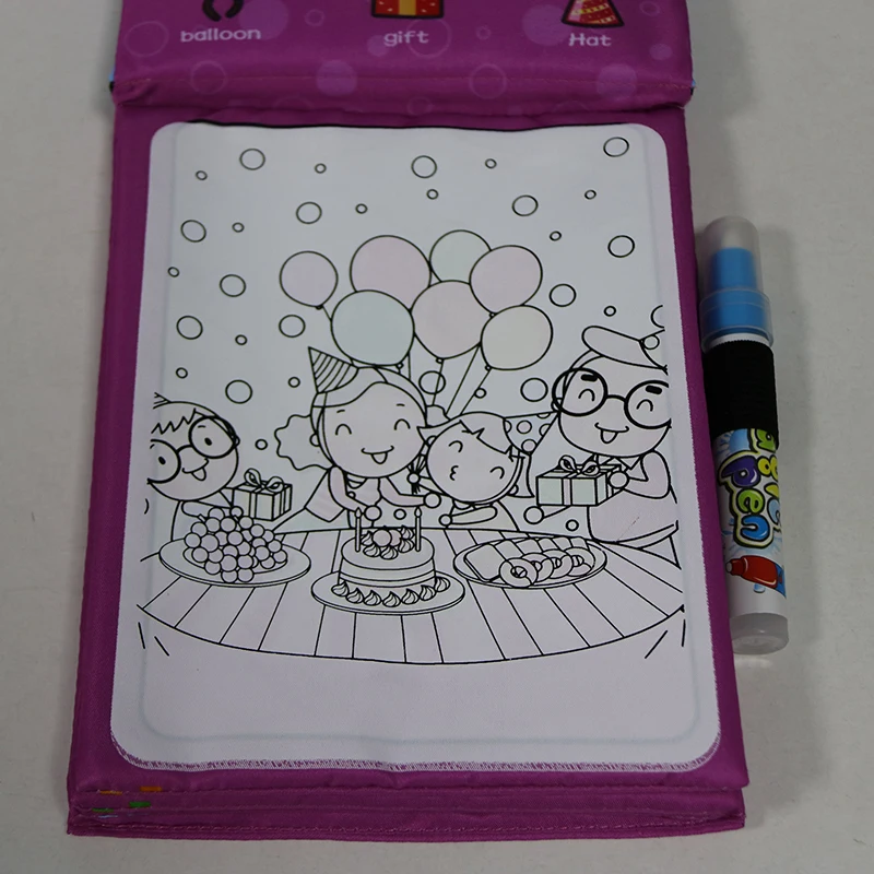 5 стилей тема книжка-раскраска дети картина магия книга воды рисования Водная раскраска книга воды рисования Doodle