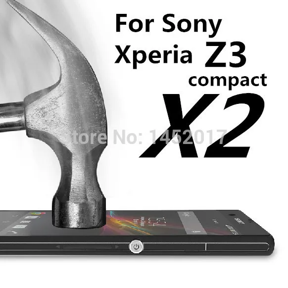 2ks * (přední a zadní) pro Xperia Z3 mini Unitech 9H 0,2 mm Anti-Explosion Tempered Glass Screen Screen pro Sony Xperia Z3 Compact