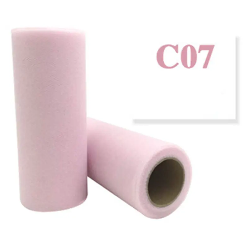 TC01-C07 Рулон тюля, 5 см, 15 см, 25 ярдов, украшение на день рождения, свадьбу, катушку, пачка, подарочная упаковка, сделай сам, Детская рубашка, товары для мероприятий - Цвет: TC01-C07