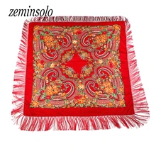 New Brand Fashion Winter Cotton Big Size Square Scarf Soft Warm Charm Tassel Scarf Hijab Hot Sale Fringed Scarves Bandana Shawl outdoor soft checked pattern fringed scarf
