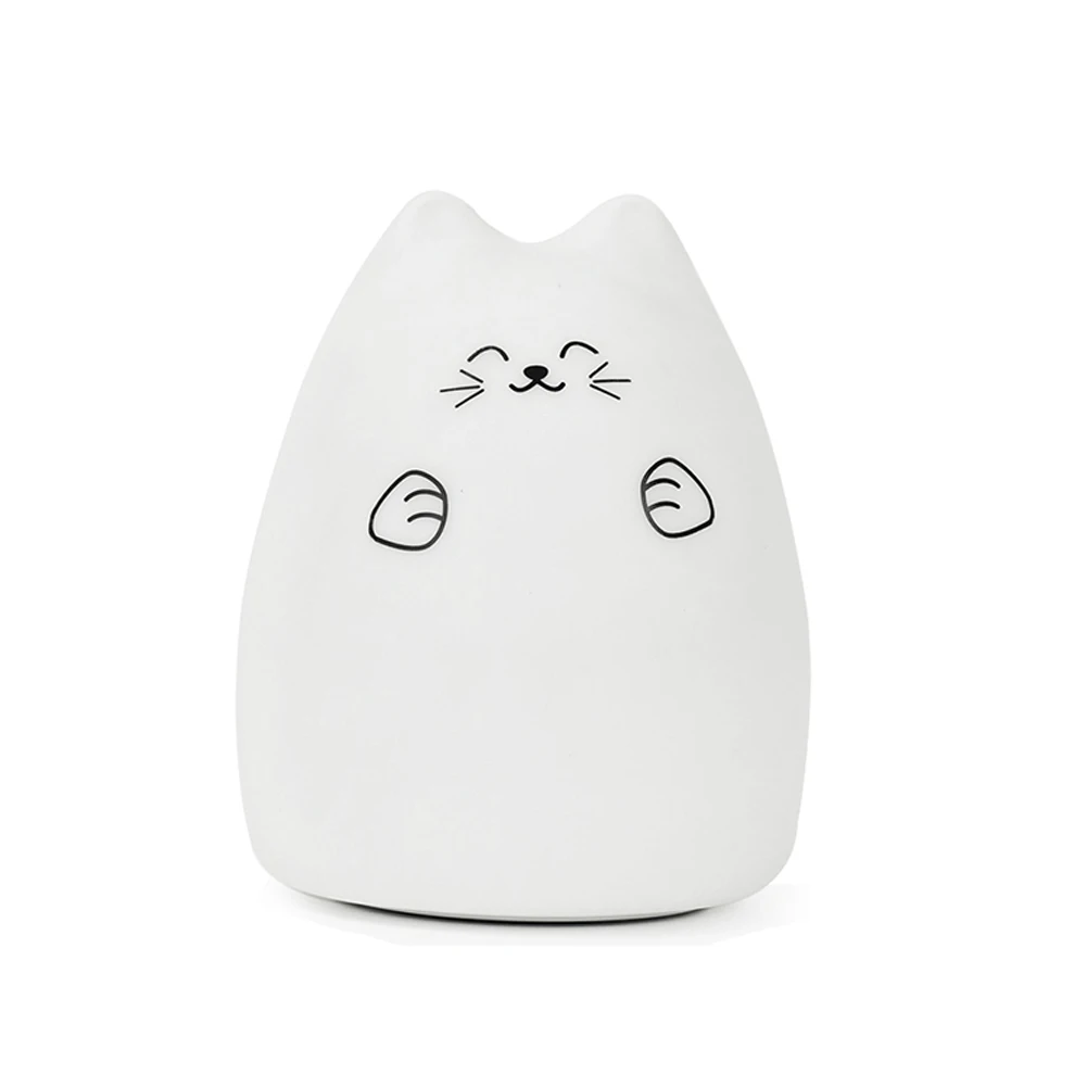 1 Litake Del Gattino Del Silicone Lampada di Notte con built in batteria ricaricabile 1 Cavo Caricatore USB 1 manuale dell utente
