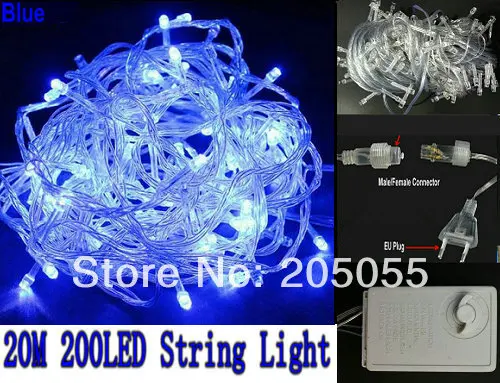 20 м 200LED рождественские гирлянды светильник регулируемый функция памяти