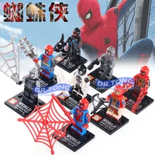 80 шт./лот SY674 Набор фигурок Marvel Человек-паук ядовитая бойня Железный Человек-паук Строительные блоки наборы Модель Кирпичи игрушки Человек-паук