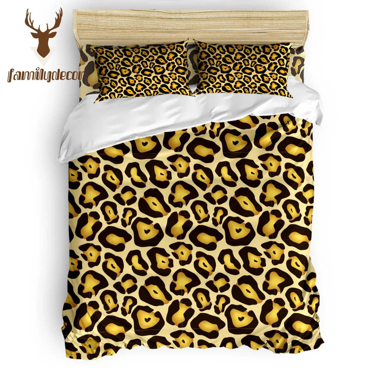 

FamilyDecor Jaguar Print Pattern Bedding Set Luxury Comforter Bedding Sets 3D King Size Red Blue Cotton DHL Free Shipping