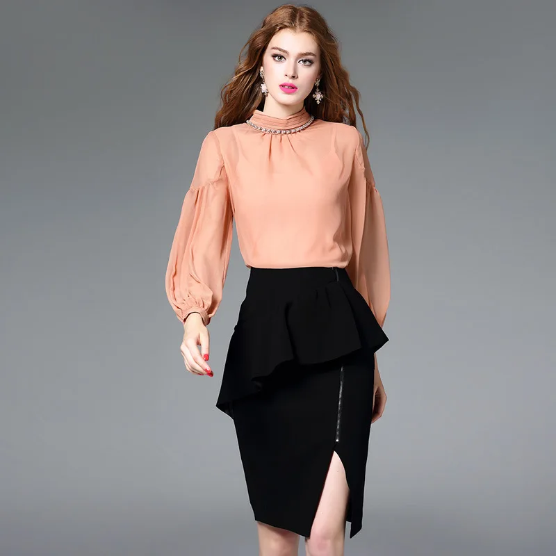Popular Pink Silk Blouses-Buy Cheap Pink Silk Blouses lots