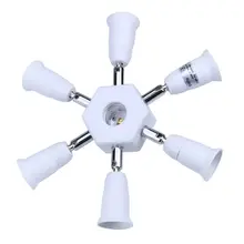 1 розетка в 7 стандартных E27 Базовый светильник лампа разделитель ламп держатель адаптеров гнездо для дома лампы дневного света для студии лампы