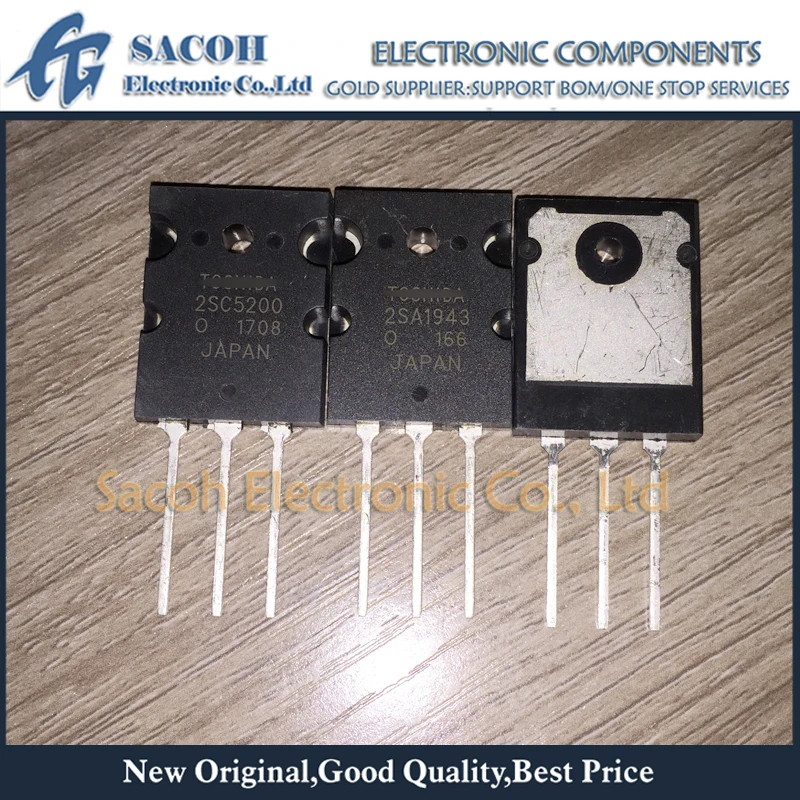 10 пар 2SA1943 2SC5200 TO-3PL NPN+ PNP усилитель мощности транзистор