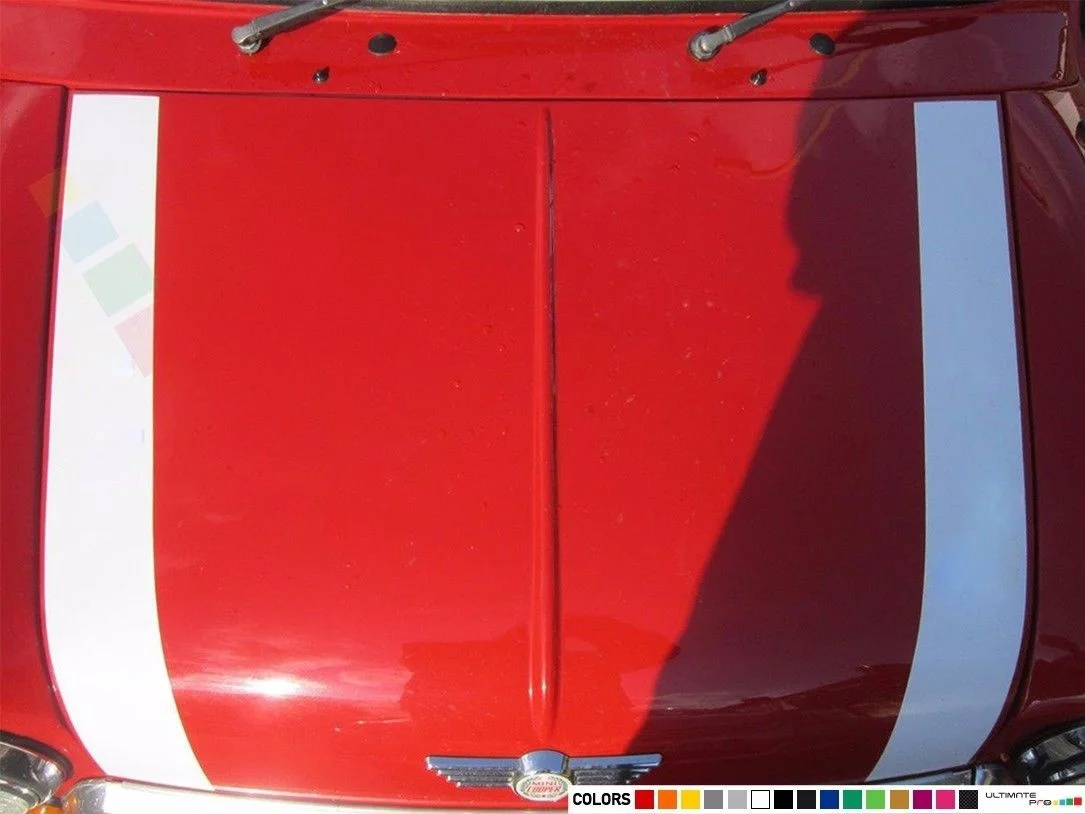 Для Стикера свет Полоса комплект для Classic mini john cooper капот передний 59 Стайлинга Автомобилей