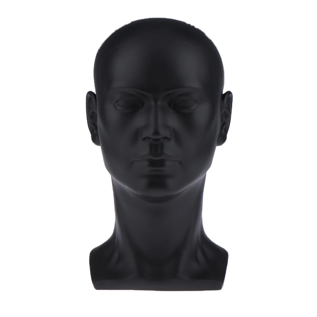 Male Mannequin Manikin Head for Hat Glasses Caps Wigs Jewelry Display Holder Stand Model Light Gray