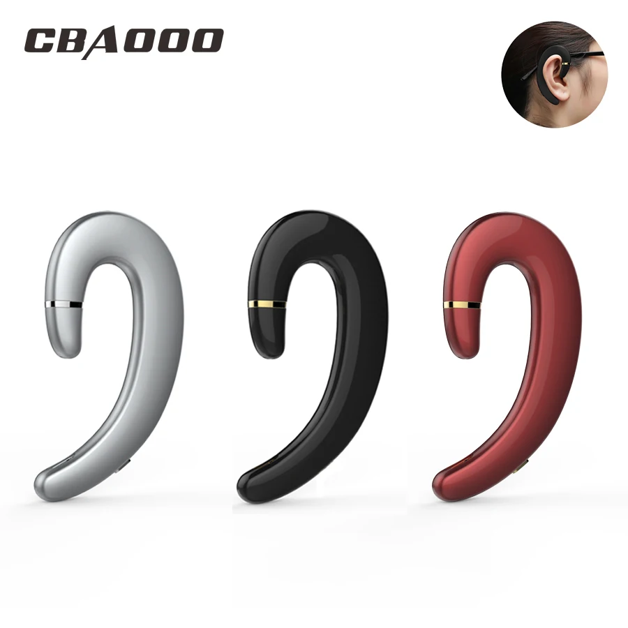 

CBAOOO Bluetooth Earphone Wireless Headset Handsfree Ear Hook Waterproof Noise reduction with Mic for Android iPhone