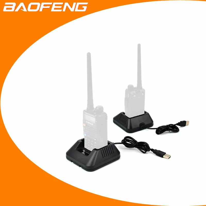 Baofeng UV 5R USB настольное зарядное устройство для аккумулятора для Uv-5r 5re запчасти Настольный литий-ионный заряд любительский радиопередатчик Baofeng рация аксессуары