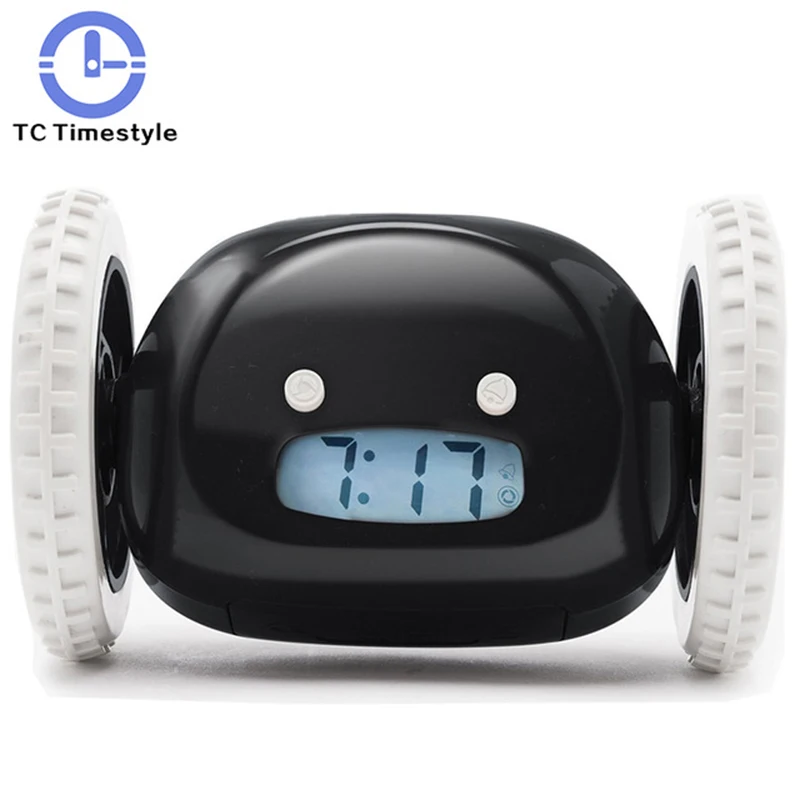 

Runaway Alarm Clock LCD Monitor Electronic Digital Alarm Clocks Desk Home Watch Mobile Running Watch Bedroom Decor For Children