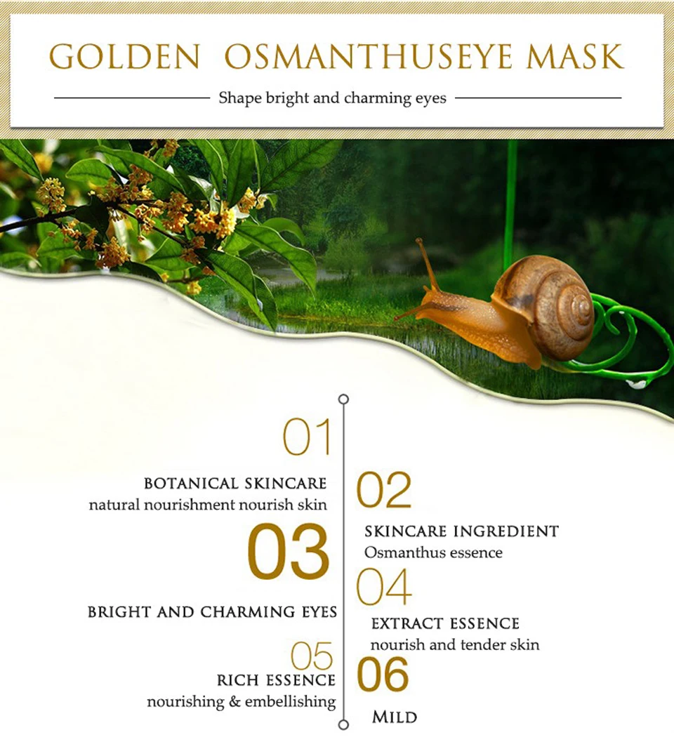 BIOAQUA Gold Eyemask Osmanthus, Женский коллагеновый гель, сывороточный белок, Уход за глазами, патчи для сна, маска для здоровья, Dormir, маска для глаз в подарок