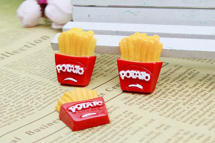 50pcs/lot flat back resin potato clip 22*28mm for Scrapbooking Craft Cabochon For Hair Cellphone Decoration