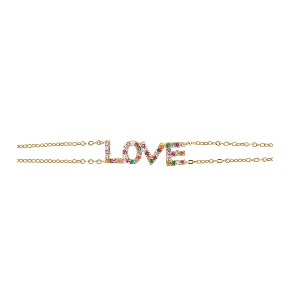 

valentines gift for lover 2019 new fashion design love letter double chain girlfriend Alphabet bracelet