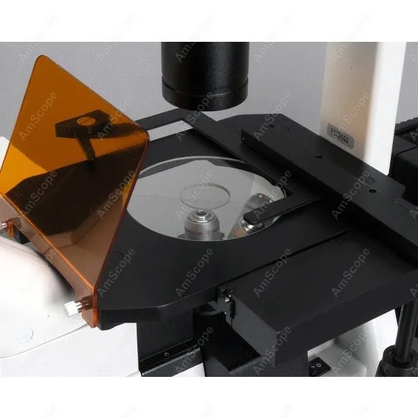 Контрастный инвертированный флуоресцентный микроскоп AmScope 40 1000x фазный