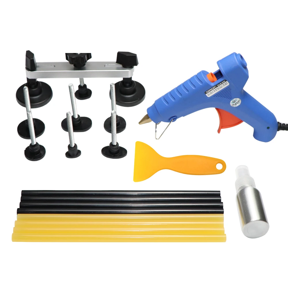 

PDR Tool To Remove Dents Paintless Dent Repair Puller Kit Auto Tools Pulling Bridge Glue Sticks Glue Gun Adhesive Remover