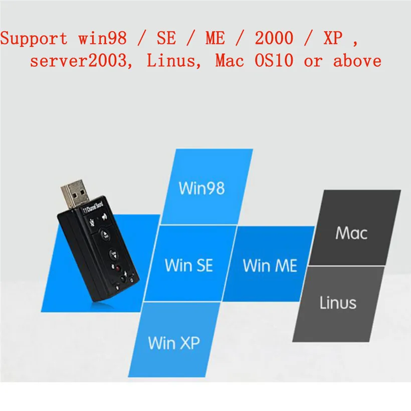 Аудио Usb 7,1 Canali Esterna 3d звук Adattatore Pc ноутбук карта адаптер Bluetooth музыкальный приемник