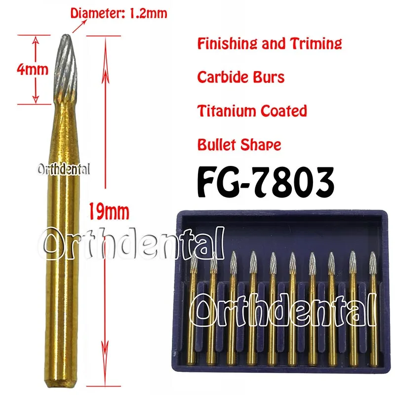 1 Box Dental Trimming& Finishing Gold Burs Carbide Burs 7901/7803/7104/7404/7205/7106/7902/7404/7406/7408/847-016/endo-z(152