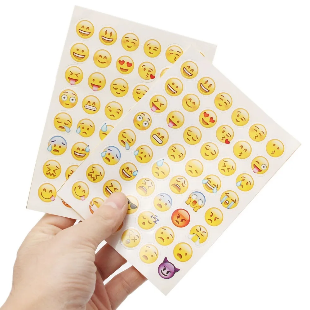1pcs Cut Sticker 48 Classic Emoji Smile Face Stickers For Notebook Albums Message Twitter Large Viny