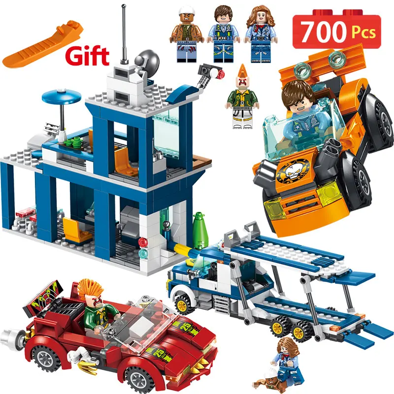 

Police Fight For a Transport Vehicle Blocks Compatible LegoINGLY City Series Diy Bricks Enlightening Fun Toys For Children