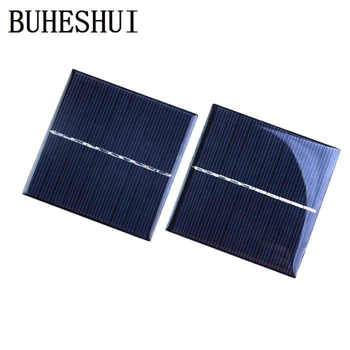 

BUHESHUI 0.8W 5V Polycrystalline Solar Panel Solar Cell DIY Solar Charger For 3.7V Education Epoxy 80*80MM 2pcs Free Shipping