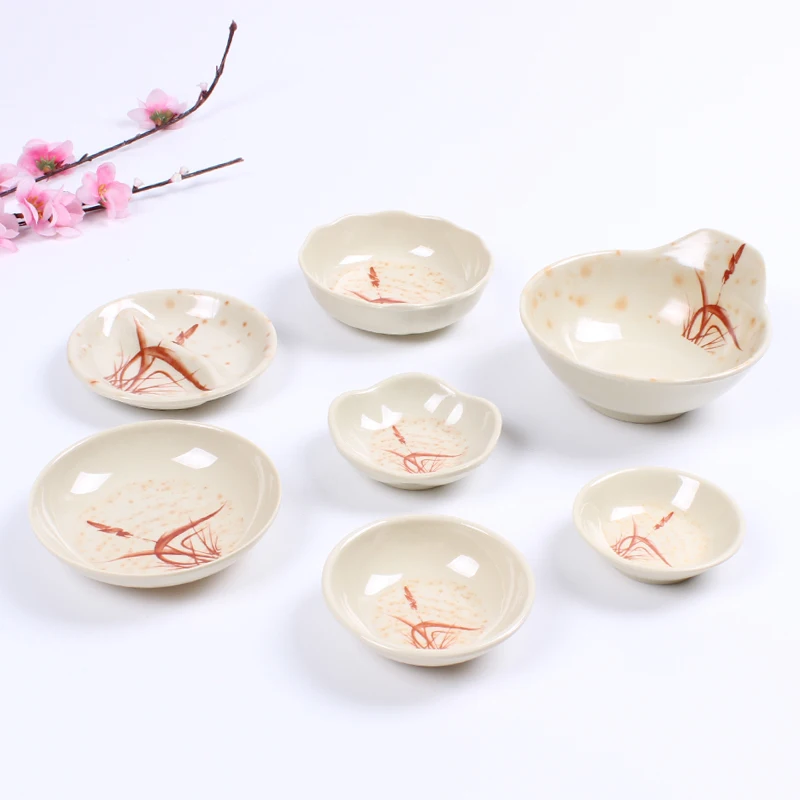 5pcs/lot 13 sizes Cheap Modern Soy Sauce Dish Round Flavoring Dish