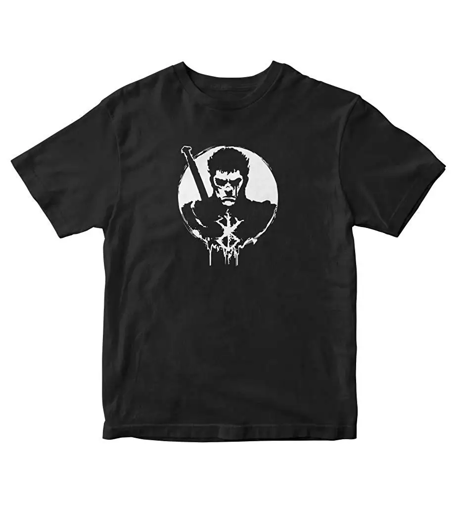 

TJSPORTS Berserk Guts Manga Anime T Shirt T-Shirt Design Basic Top tee Male Harajuku Top Fitness Brand Clothing PLUS SIZE