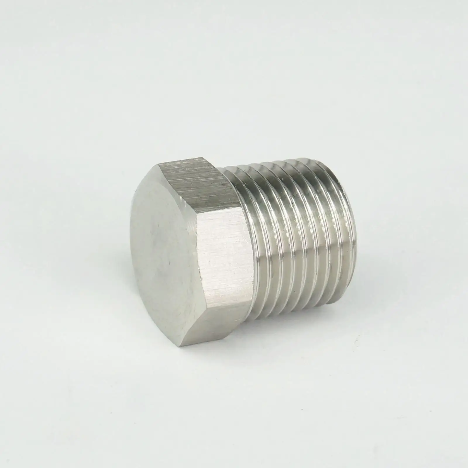 

1/2" BSPT male End Cap 304 stainless steel Pipe Countersunk Plug hex head socket Pipe fittings
