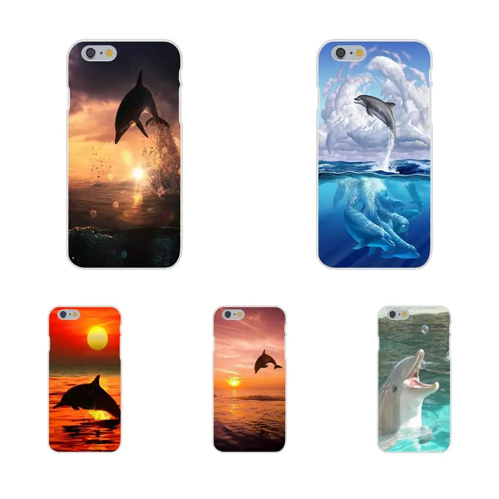 Милый синий дельфин море для Apple iPhone 4 4S 5 5C 5S SE 6 6S 7 8 Plus X XS Max XR Модный Дизайн чехол