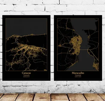 

Caracas Maracaibo Venezuela Map Poster