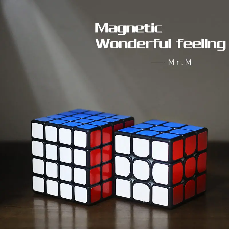 Сенгсо Mr. M 3x3x3 Магнитный магический куб наклейки 2x2x2 карманные Кубики-головоломки профессиональные 4x4x4 5x5x5 Магниты скоростные Кубики Игрушки