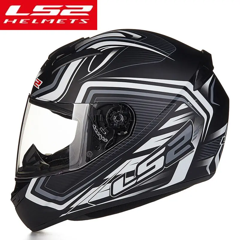 LS2 шлемы полное лицо мотоциклетный шлем FF352 сплошной черный 20 Grahpic цвета мужчины женщины мото гонки каско Capacete LS2 шлемы - Цвет: 16