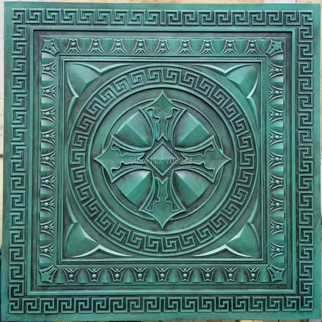 Pl01 faux estaño antiguo artÃstico techo azulejos backsplash store ...