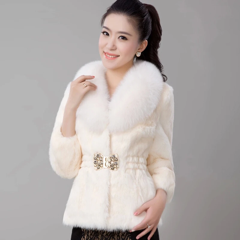 Осенне-зимняя одежда новое меховое пальто Женская куртка имитация кролика волосы короткие корейские свободные тонкие большие меховые воротники женские пальто